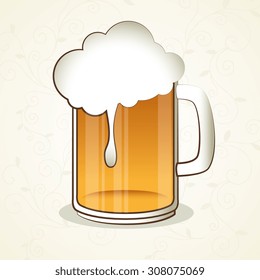 Beer digital design, vector illustration eps 10.