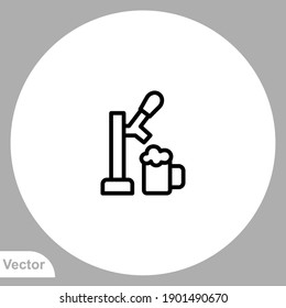 Beer dispenser icon sign vector,Symbol, logo illustration for web and mobile