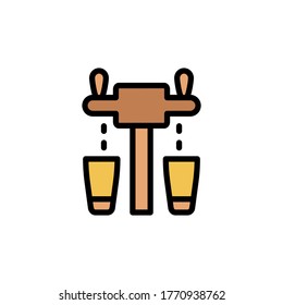 Beer dispenser, machine icon. Simple color with outline vector elements of international beer day icons for ui and ux, website or mobile application