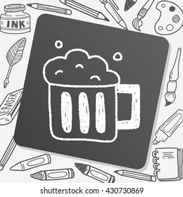 beer doodle drawing