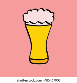 Beer doodle hand drawing, Vector illustration.