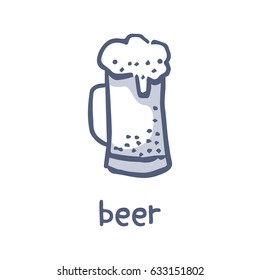 beer doodle icon