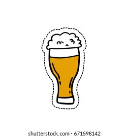 Beer Doodle Icon, Sticker