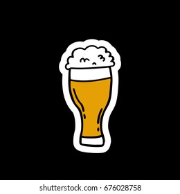 Beer Doodle Icon, Sticker