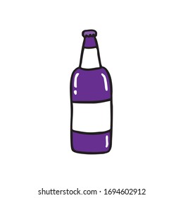 beer doodle icon, vector illustration