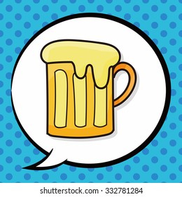 beer doodle, speech bubble