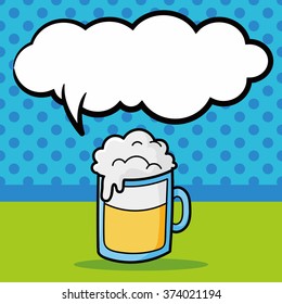 beer doodle, speech bubble