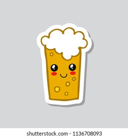 beer doodle sticker icon