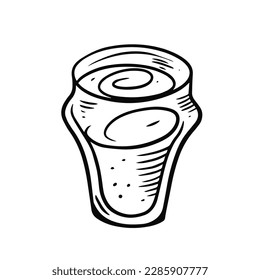Beer or drink black color glasses sign vector art