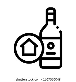 Beer Drink Bottle Icon Vector. Outline Beer Drink Bottle Sign. Isolated Contour Symbol Illustration