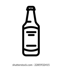 beer drink bottle line icon vector. beer drink bottle sign. isolated contour symbol black illustration
