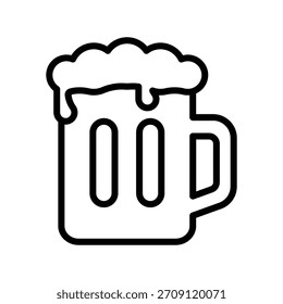 Beer drink icon, Line Vector graphics
