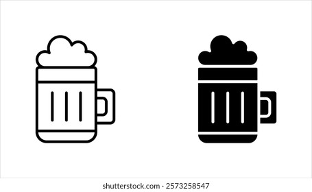 beer drink icon set, on white background.