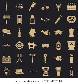 Beer drink icons set. Simple style of 36 beer drink vector icons for web for any design
