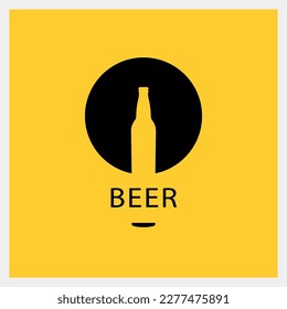 Beer. Drink Logo. Bottle Icon Template. Vector Illustration
