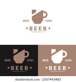 
Plantilla de diseño de logotipo de bebida de cerveza adecuada para logotipos de bebidas y restaurantes.