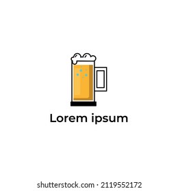 beer and drink logo vector icon illustration design