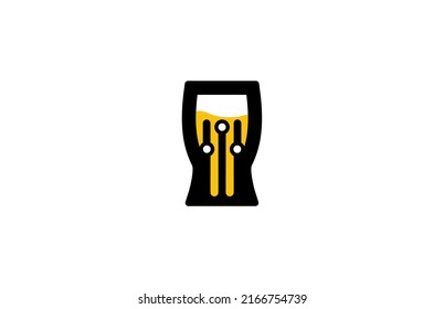 Beer Drink Techno Modern Logo