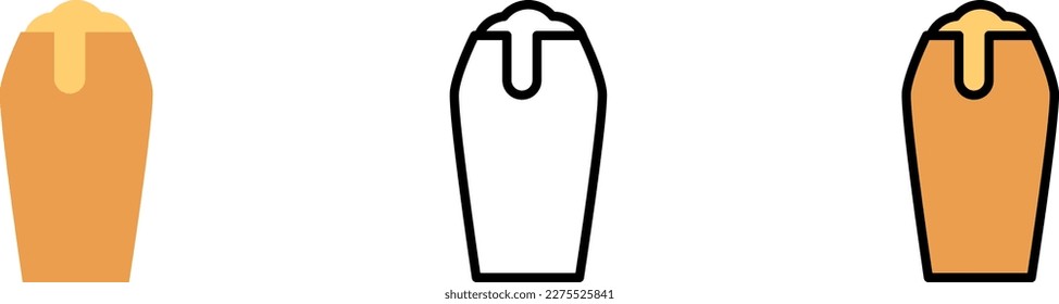 Beer, drink vector icon in different styles. Line, color, filled outline