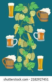 Beer Drink Vector Oktoberfest Lager Bar Pub Design 