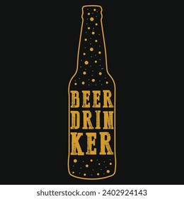 Beer drinker typography or graphics tshirt design 