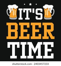 Beer drinking typography or graphics tshirt design