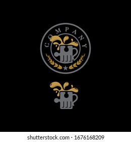 beer drinks emblem logo icon vector