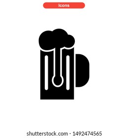 beer drinks icon isolated sign symbol vector illustration - high quality black style vector icons
