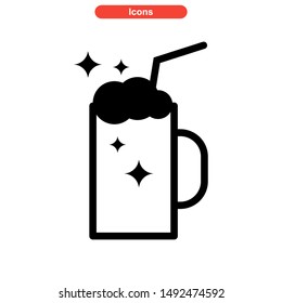 beer drinks icon isolated sign symbol vector illustration - high quality black style vector icons
