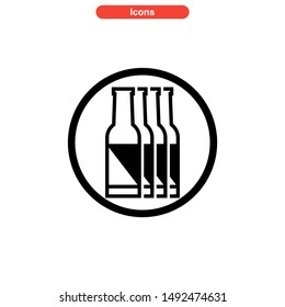 beer drinks icon isolated sign symbol vector illustration - high quality black style vector icons

