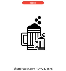 beer drinks icon isolated sign symbol vector illustration - high quality black style vector icons
