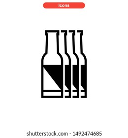 beer drinks icon isolated sign symbol vector illustration - high quality black style vector icons
