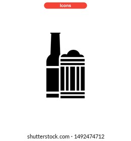 beer drinks icon isolated sign symbol vector illustration - high quality black style vector icons
