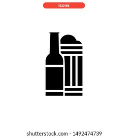 beer drinks icon isolated sign symbol vector illustration - high quality black style vector icons
