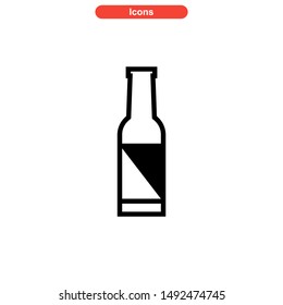 beer drinks icon isolated sign symbol vector illustration - high quality black style vector icons
