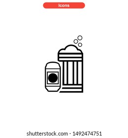 beer drinks icon isolated sign symbol vector illustration - high quality black style vector icons
