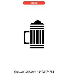 beer drinks icon isolated sign symbol vector illustration - high quality black style vector icons
