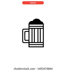 beer drinks icon isolated sign symbol vector illustration - high quality black style vector icons
