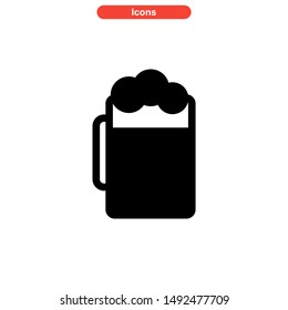 beer drinks icon isolated sign symbol vector illustration - high quality black style vector icons
