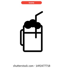beer drinks icon isolated sign symbol vector illustration - high quality black style vector icons
