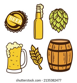 beer element and object vector easy to change color