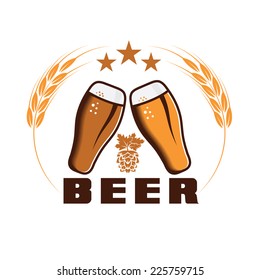 beer emblem vector design template