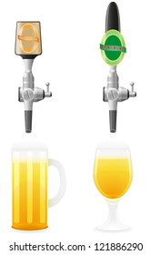 beer equipment vector illustration isolated on white background