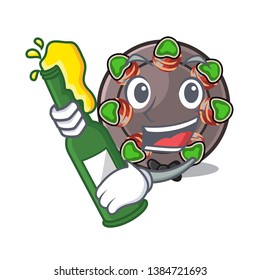 With beer escargot in the a cartoon shape