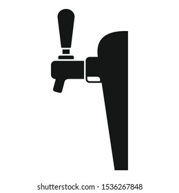 Beer faucet icon. Simple illustration of beer faucet vector icon for web design isolated on white background