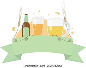 Beer Fest Icon with glasses