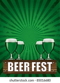 beer fest poster with four cups