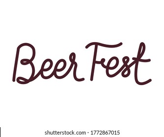Beer fest text design, Pub alcohol bar brewery drink ale and lager theme Vector illustration
