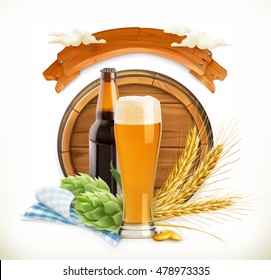 Beer Festival, 3d vector logo