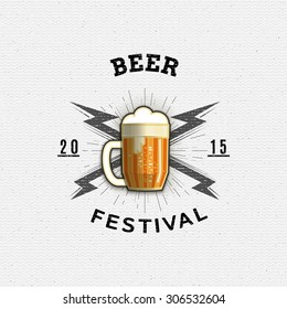 Beer festival badges logos and labels for any use, logo templates and design elements for beer house, bar, pub, brewing company, brewery, tavern, restaurant.